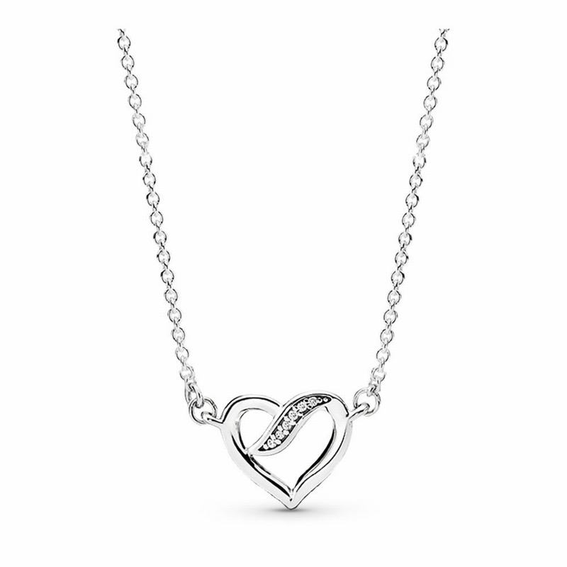 Pandora Dreams of Love Necklace Clearance NZ, Sterling Silver (048375-ACD)